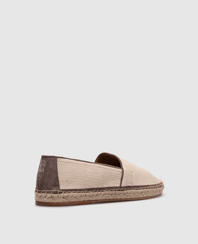 Brunello Cucinelli Beige raffia espadrilles MZUOAJQ726