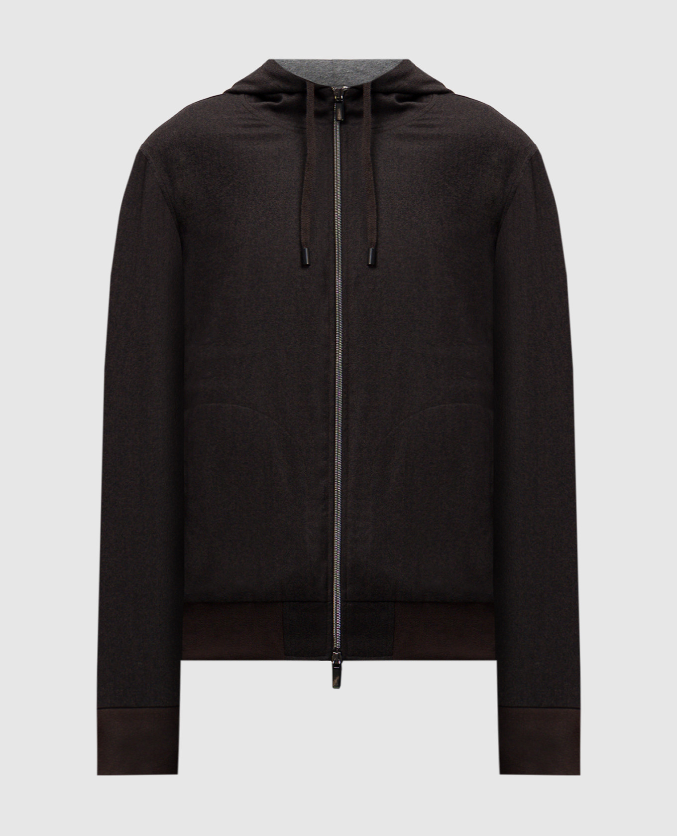 

Brown wool sports jacket with logo CAPOBIANCO
