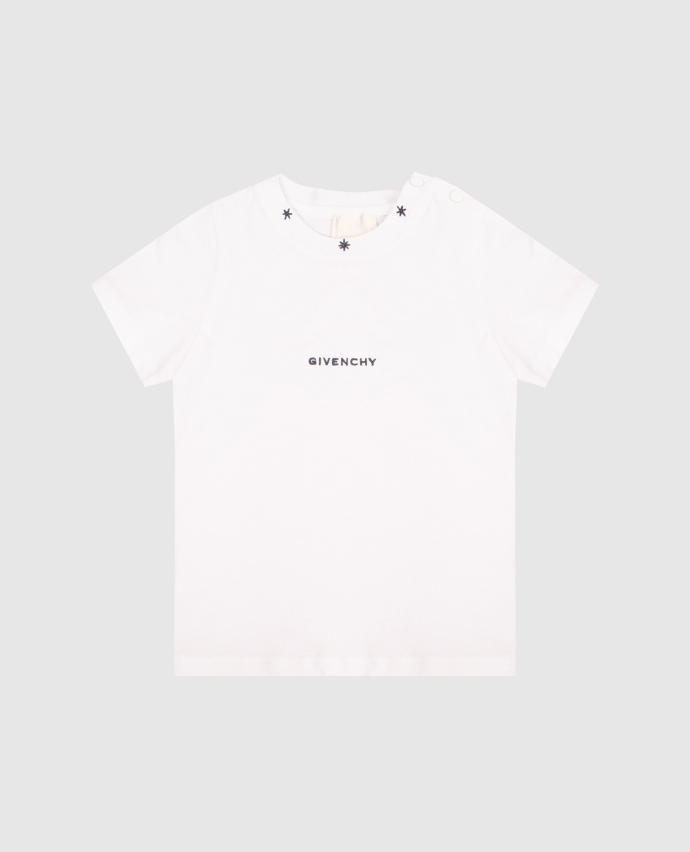 Children&#39;s white T-shirt with embroidered logo Givenchy