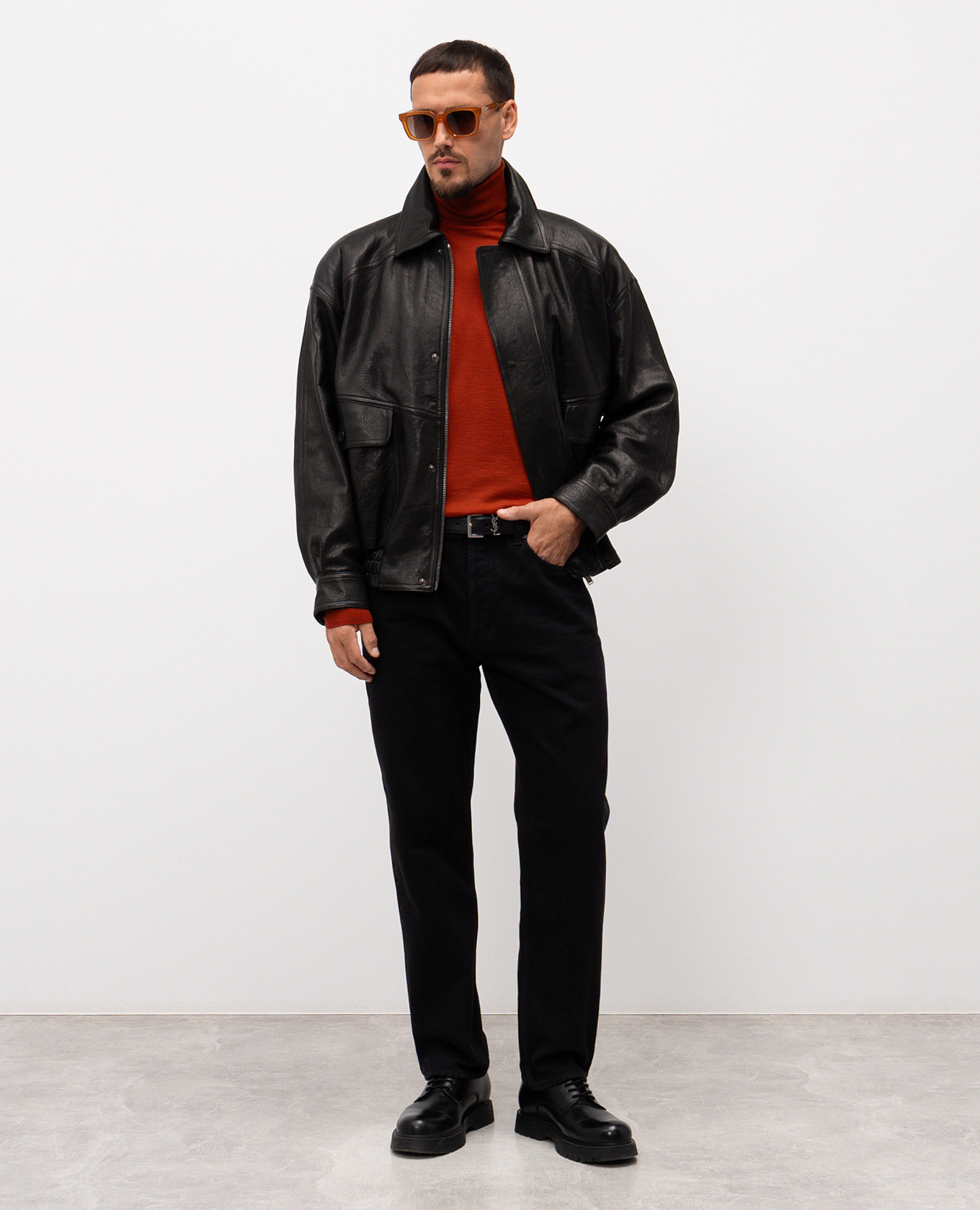 Brown wool golf Saint Laurent 2