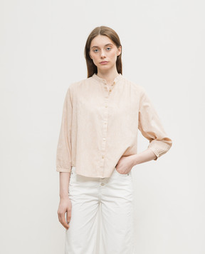 Woolrich Beige blouse with linen CFWWSI0187FRUT3724