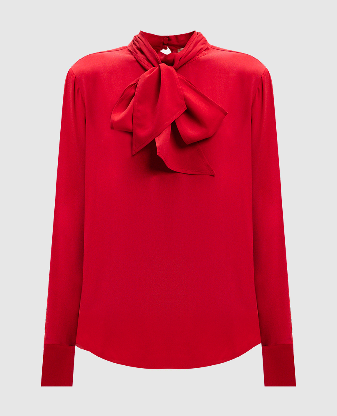 

Red silk blouse with metallic Oval T logo Twinset