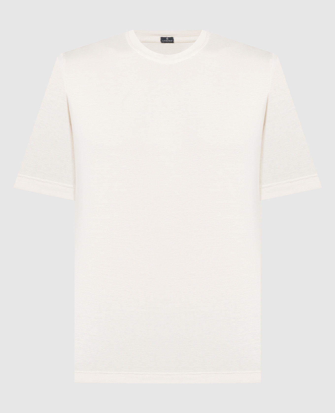 

Beige t-shirt with logo patch CAPOBIANCO