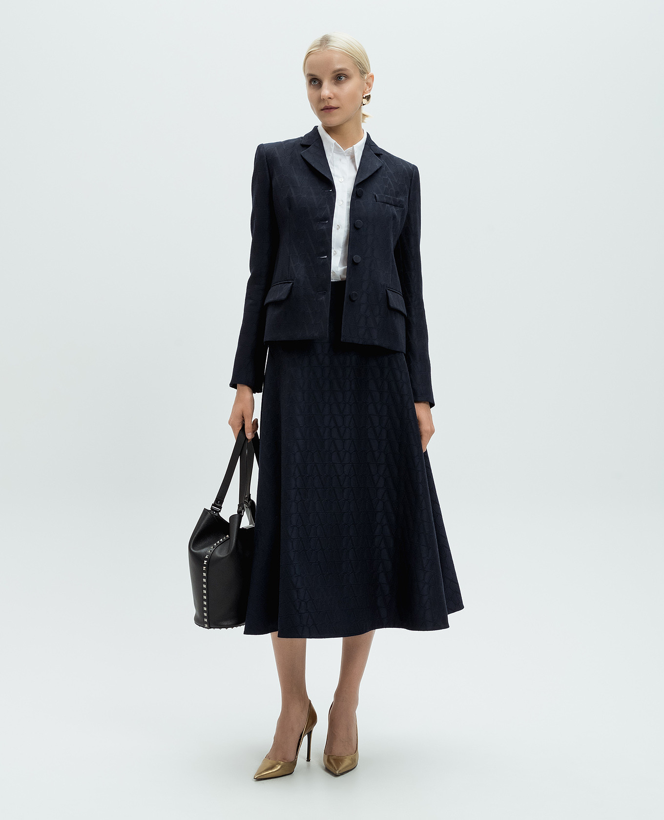 

Iconographe blue wool and silk jacket Valentino