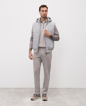 Doriani Cashmere Grey melange vest A403CAPJ36N2