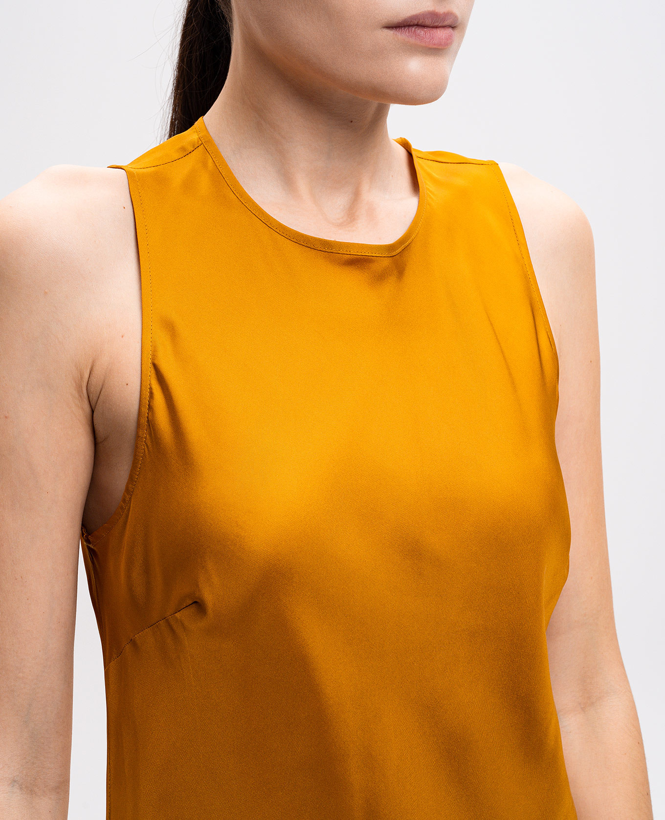 

Valencia brown silk midi dress Asceno