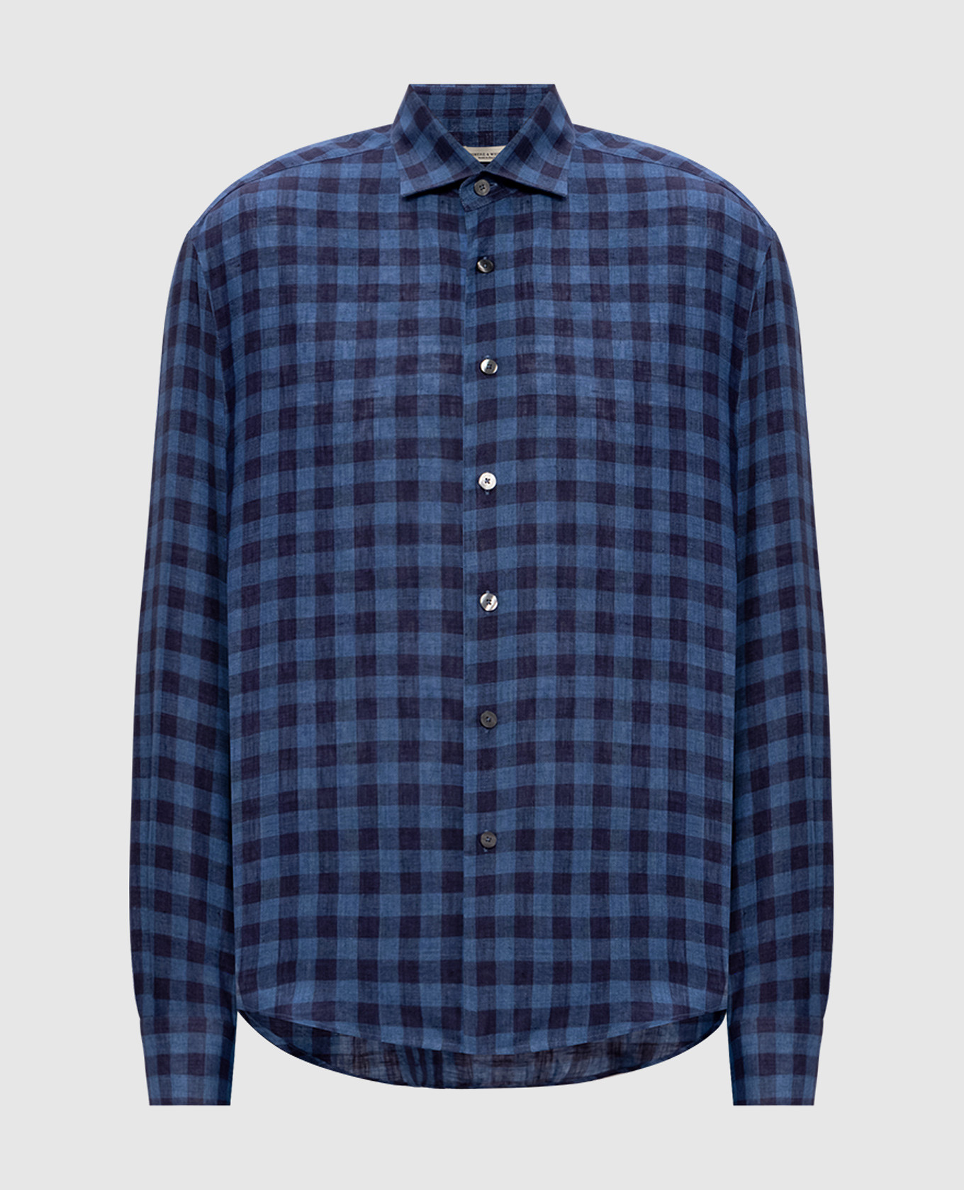 Blue checked linen shirt Cashmere&Whiskey