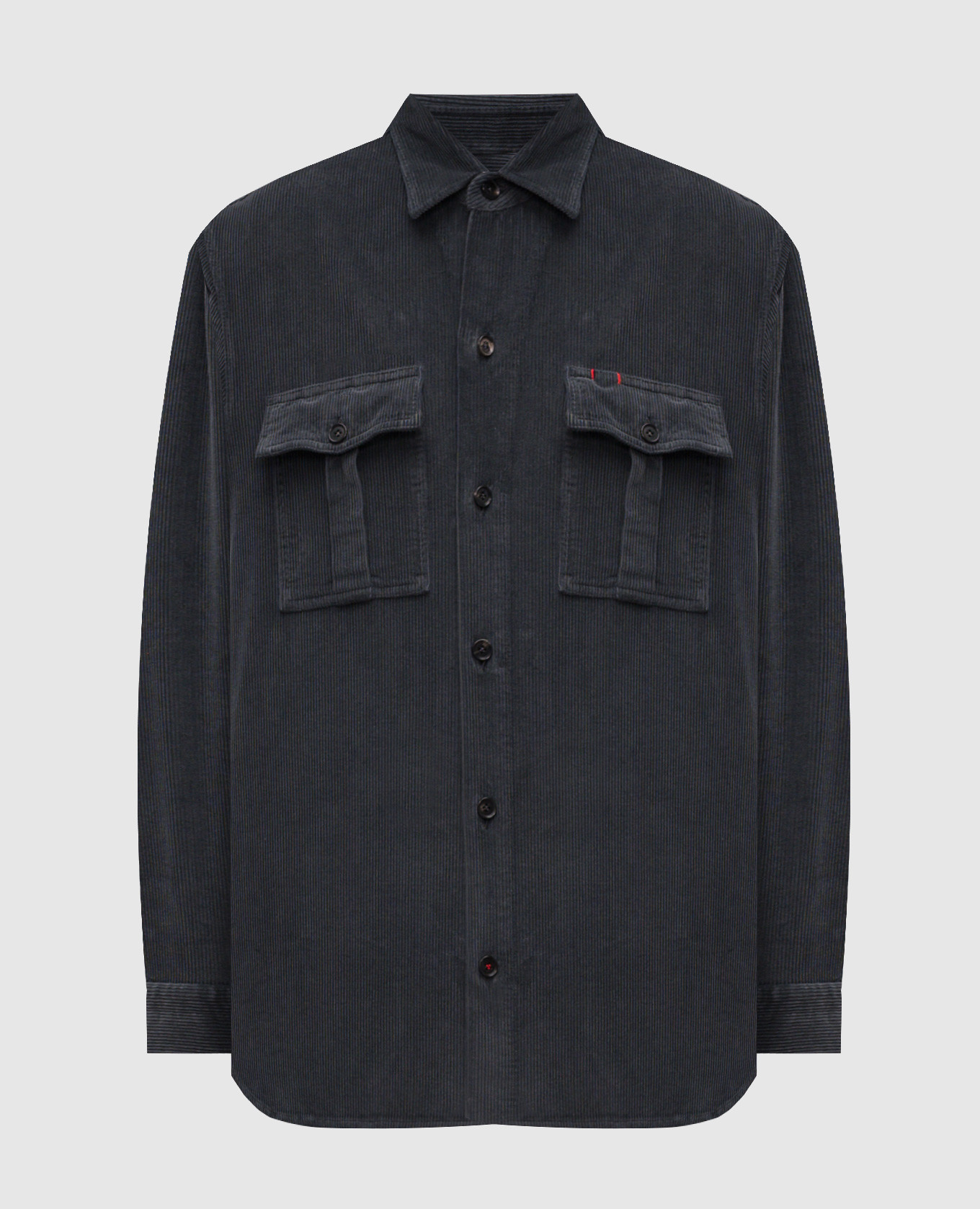 Gray corduroy shirt ISAIA