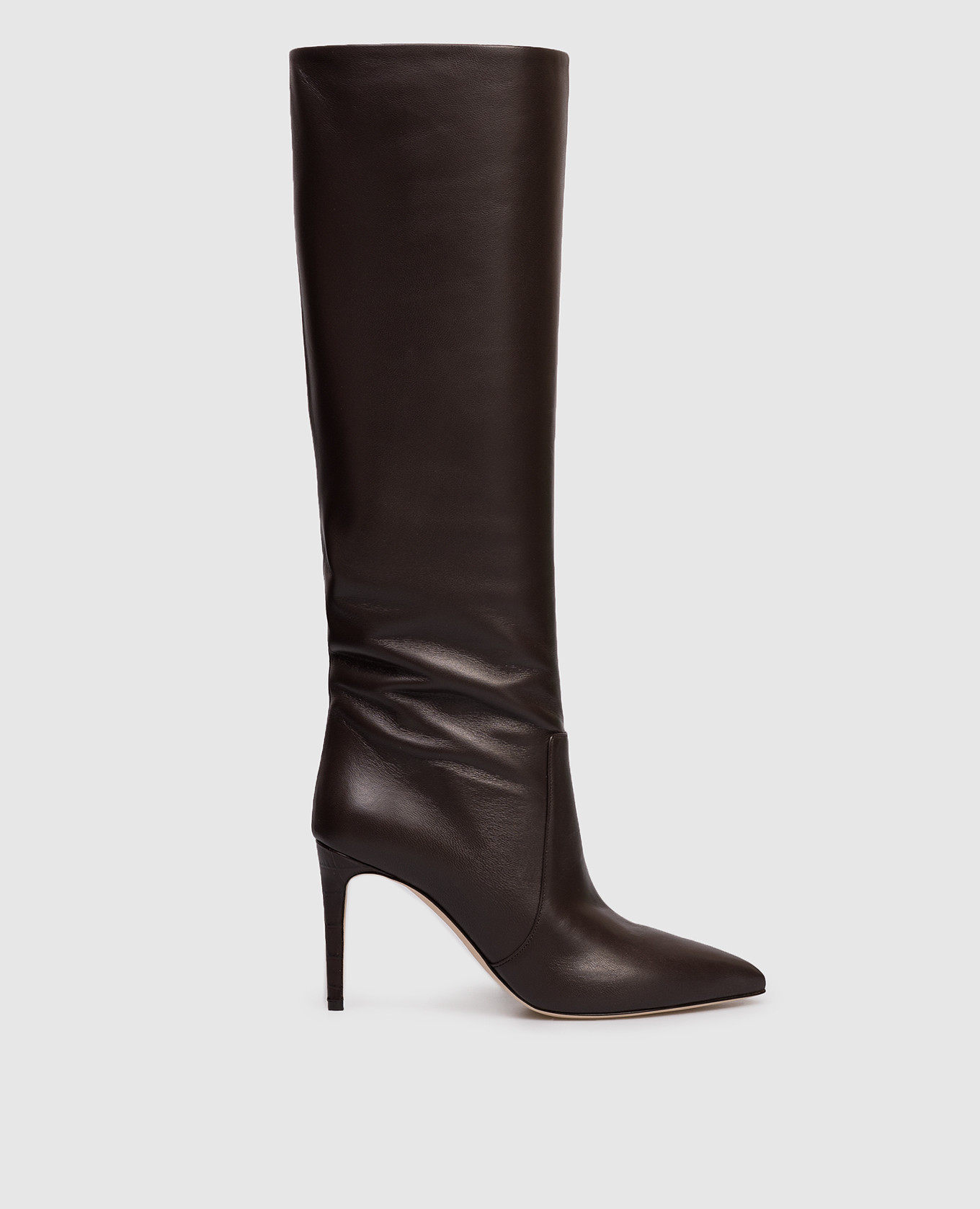 Brown Leather Stiletto Boots Paris Texas