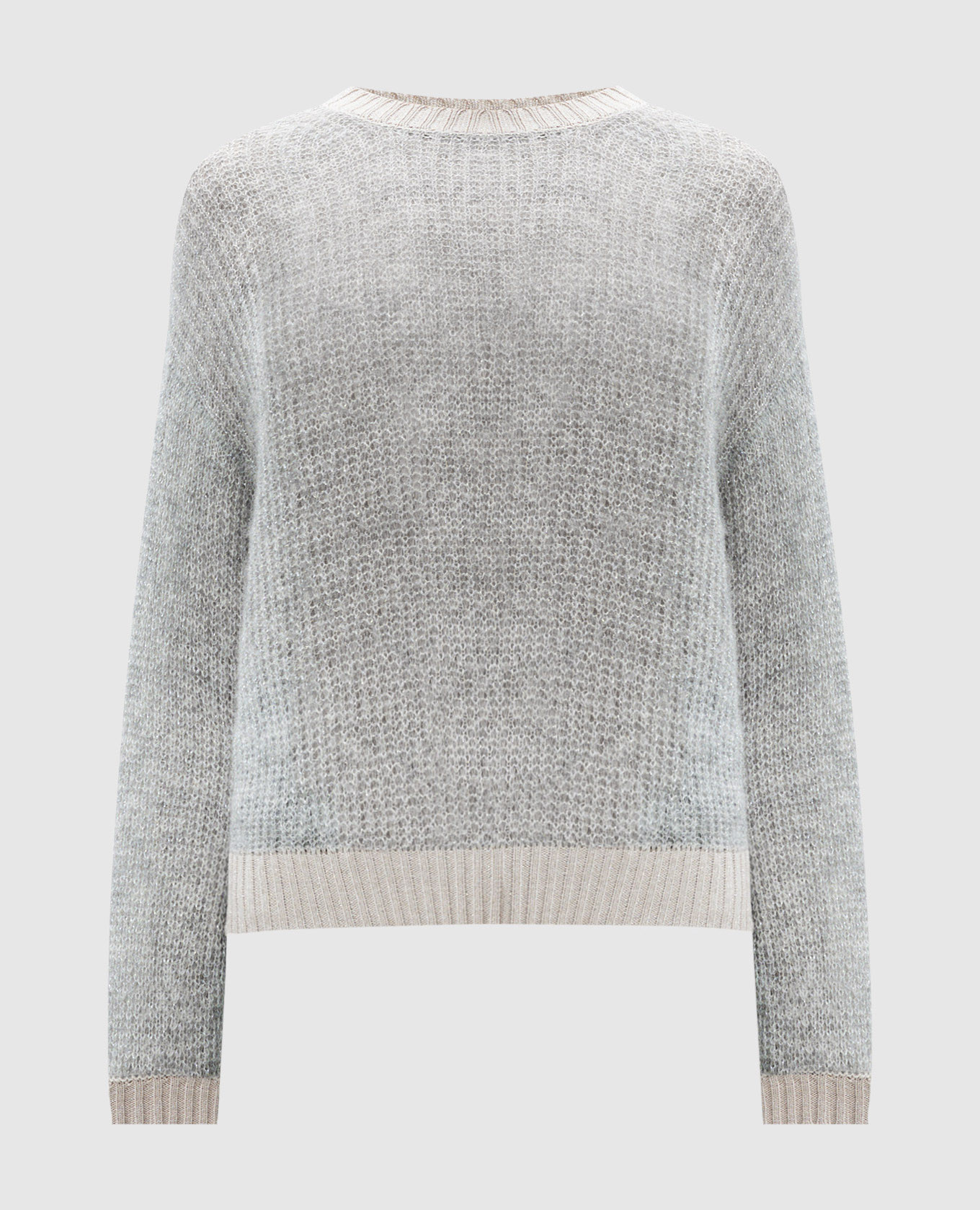 

Gray wool, silk and cashmere jumper with lurex Peserico, Grey