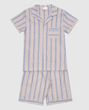 Story Loris Children's striped linen pajamas 3530226