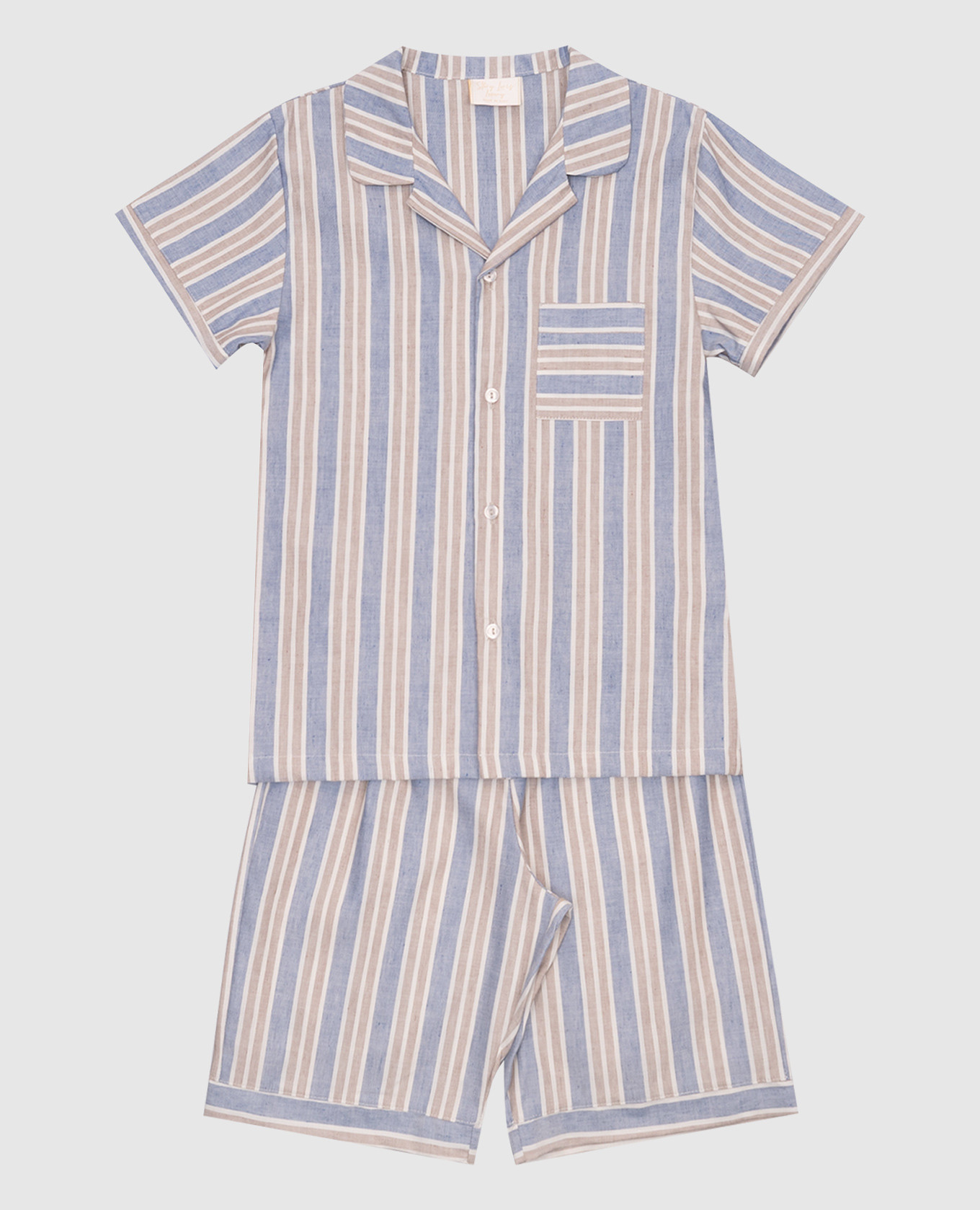 Children&#39;s striped linen pajamas Story Loris