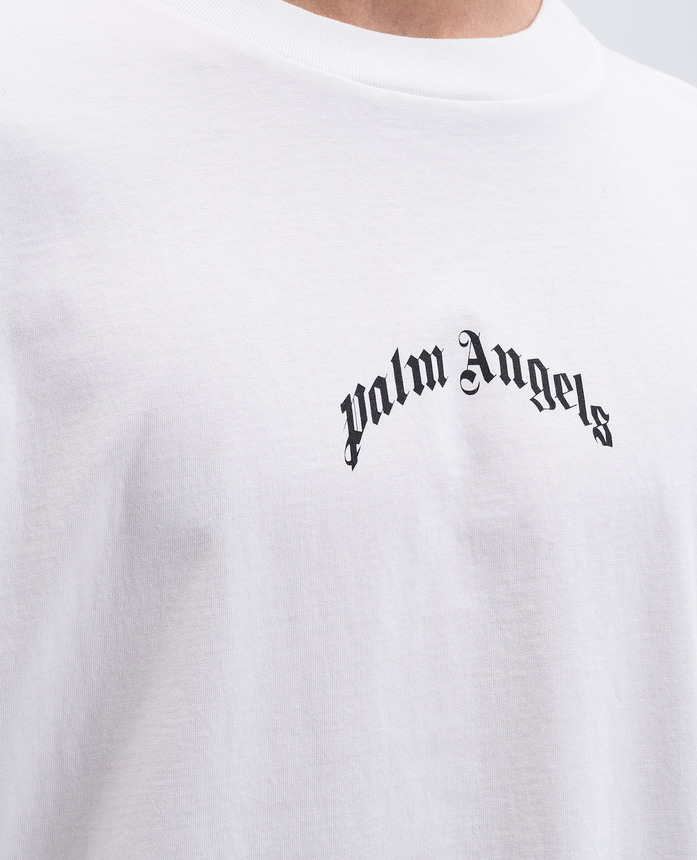 

White T-shirt with logo Palm Angels