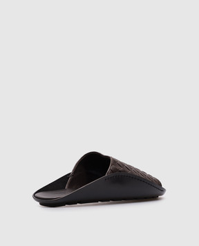 Bottega Veneta Brown leather Wave flip-flops with weaving 827192V2ED0