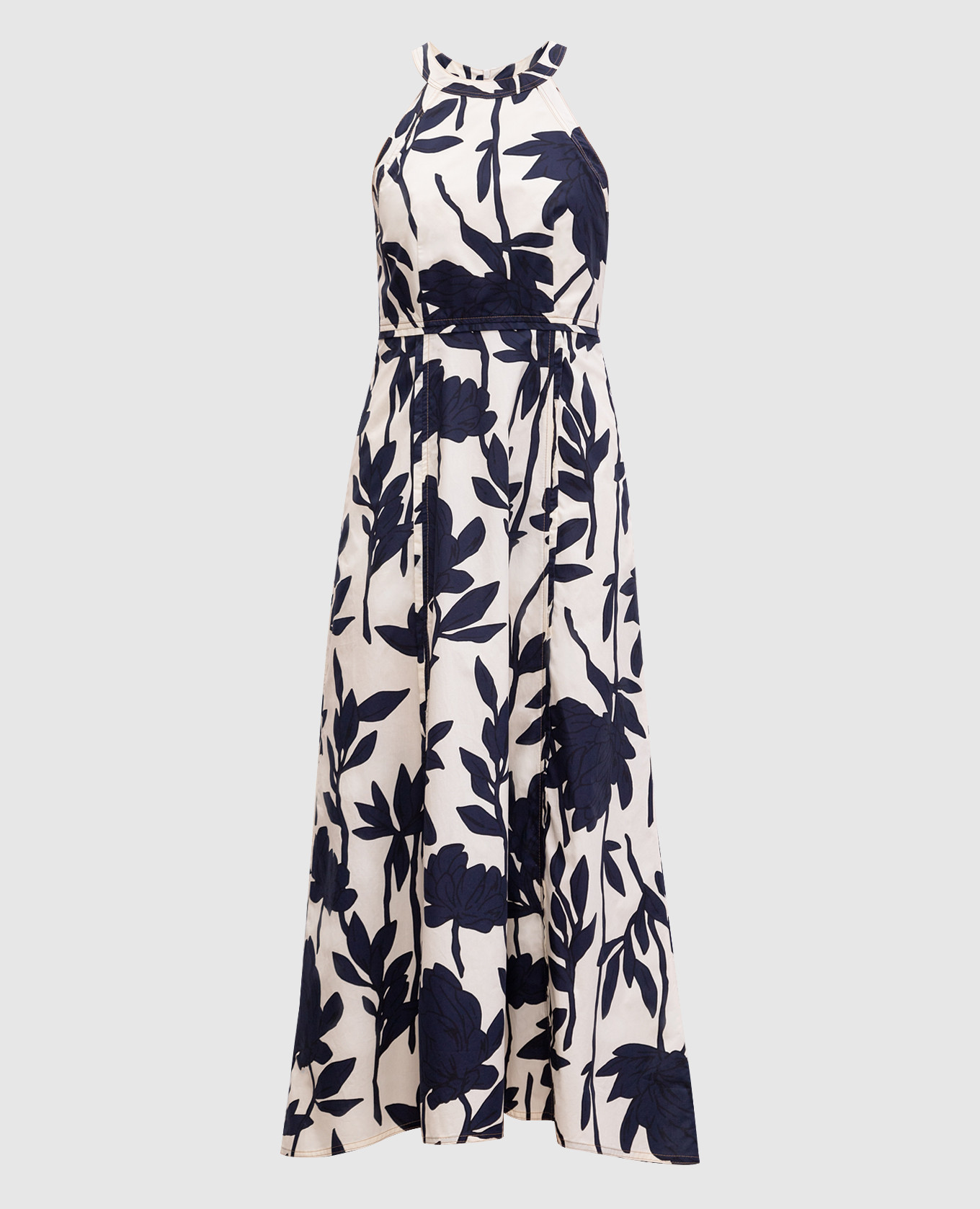 

Beige dress with floral print Brunello Cucinelli