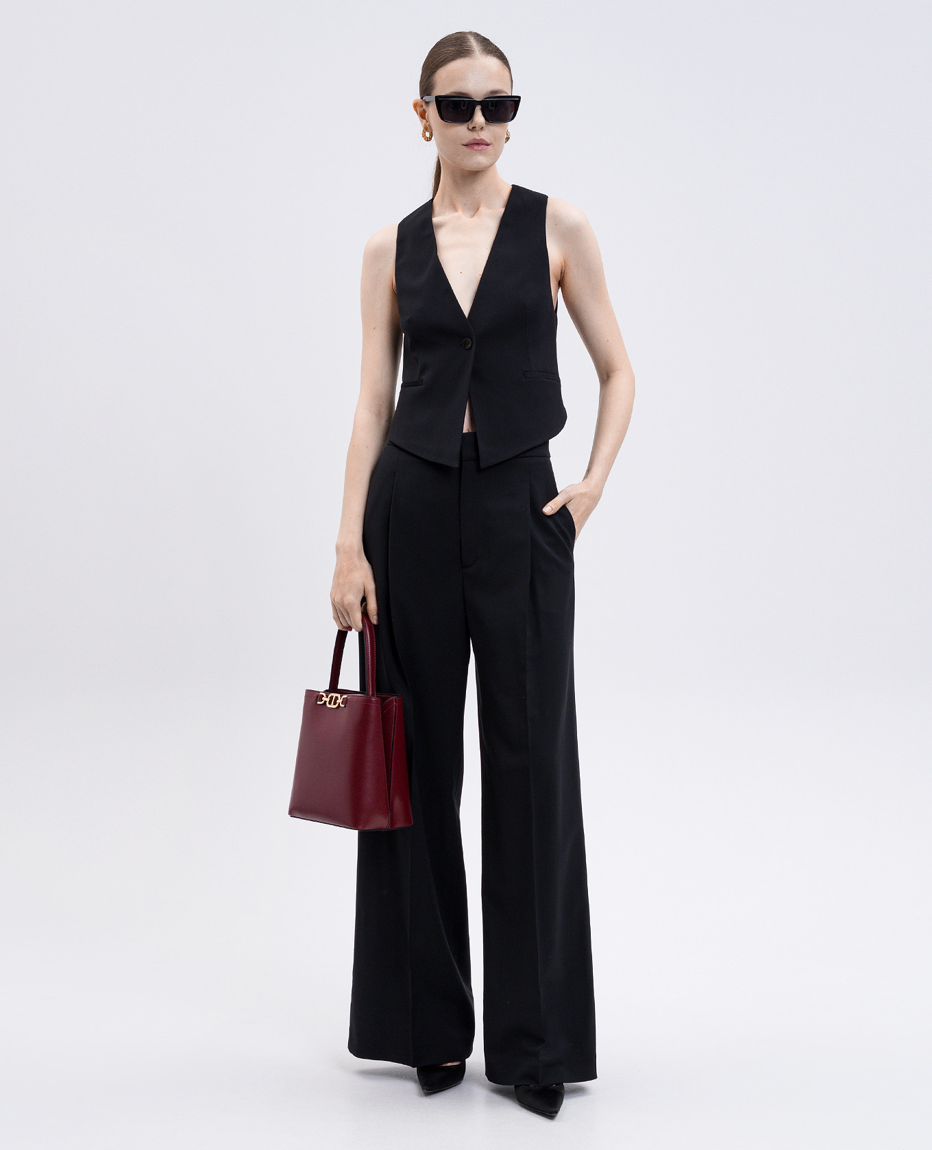 

Black vest with logo Twinset