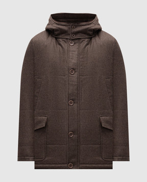 Cashmere&Whiskey Brown wool and cashmere jacket 7400855219