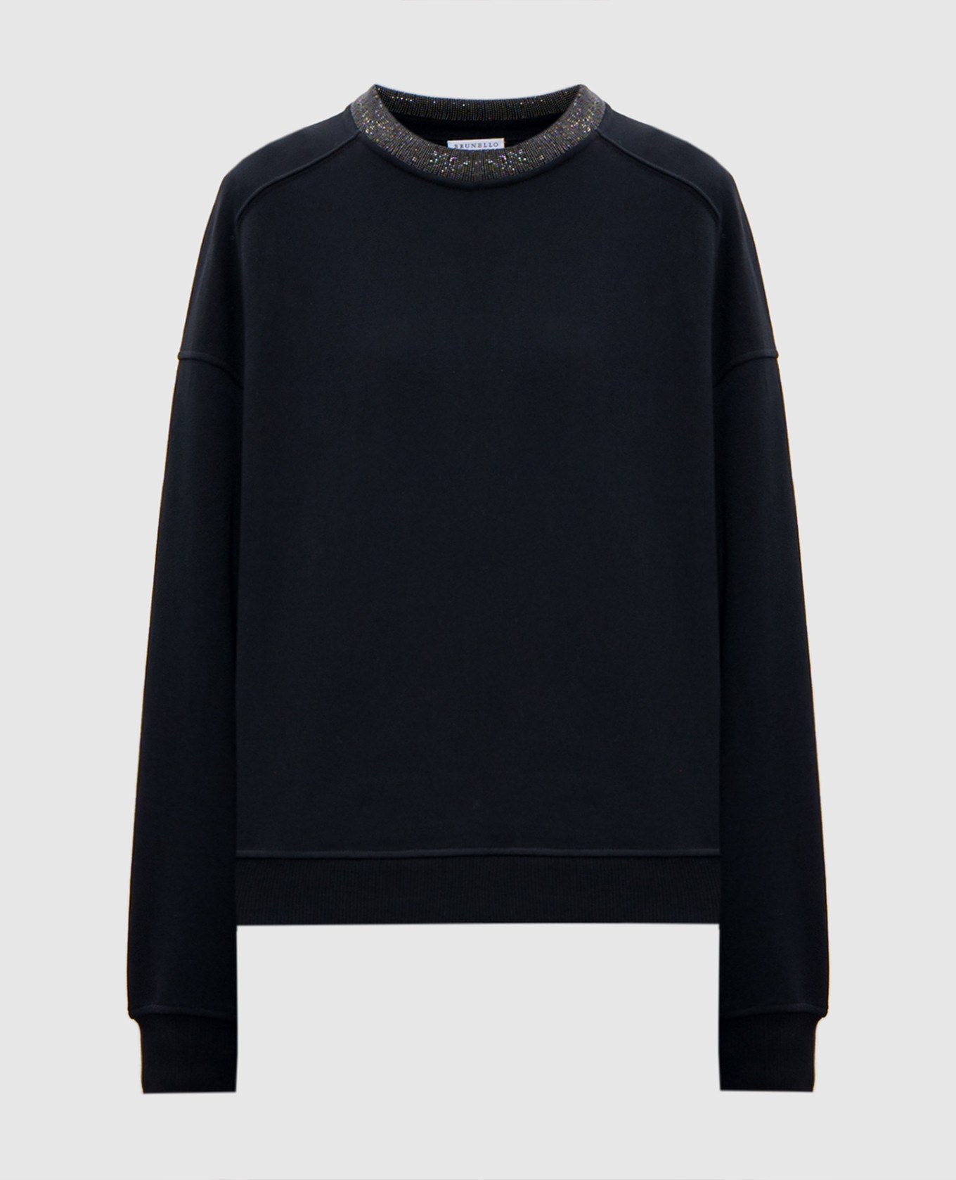 

Black sweatshirt with monil chain Brunello Cucinelli