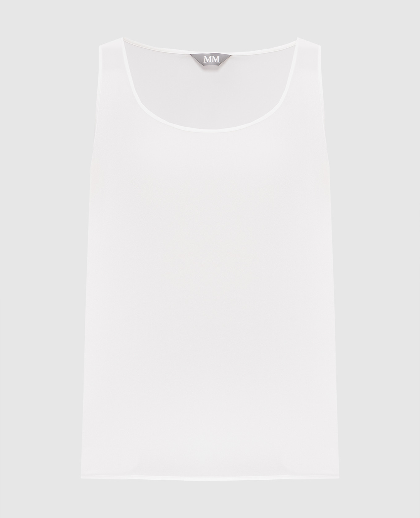 White PAN silk top Max Mara