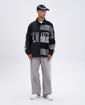 Palm Angels Grey long-sleeved polo collar PMGC01BF25FAB001