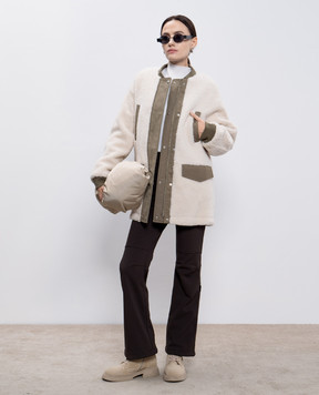 Yves Salomon Army Two-sided jacket with sheepskin 25WFM00878NB4X