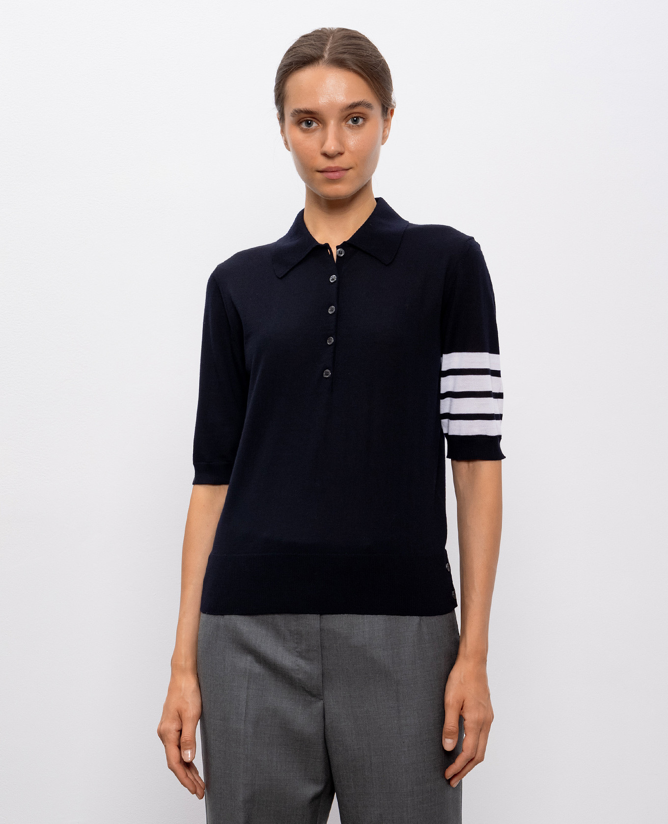 

Blue wool polo shirt Thom Browne