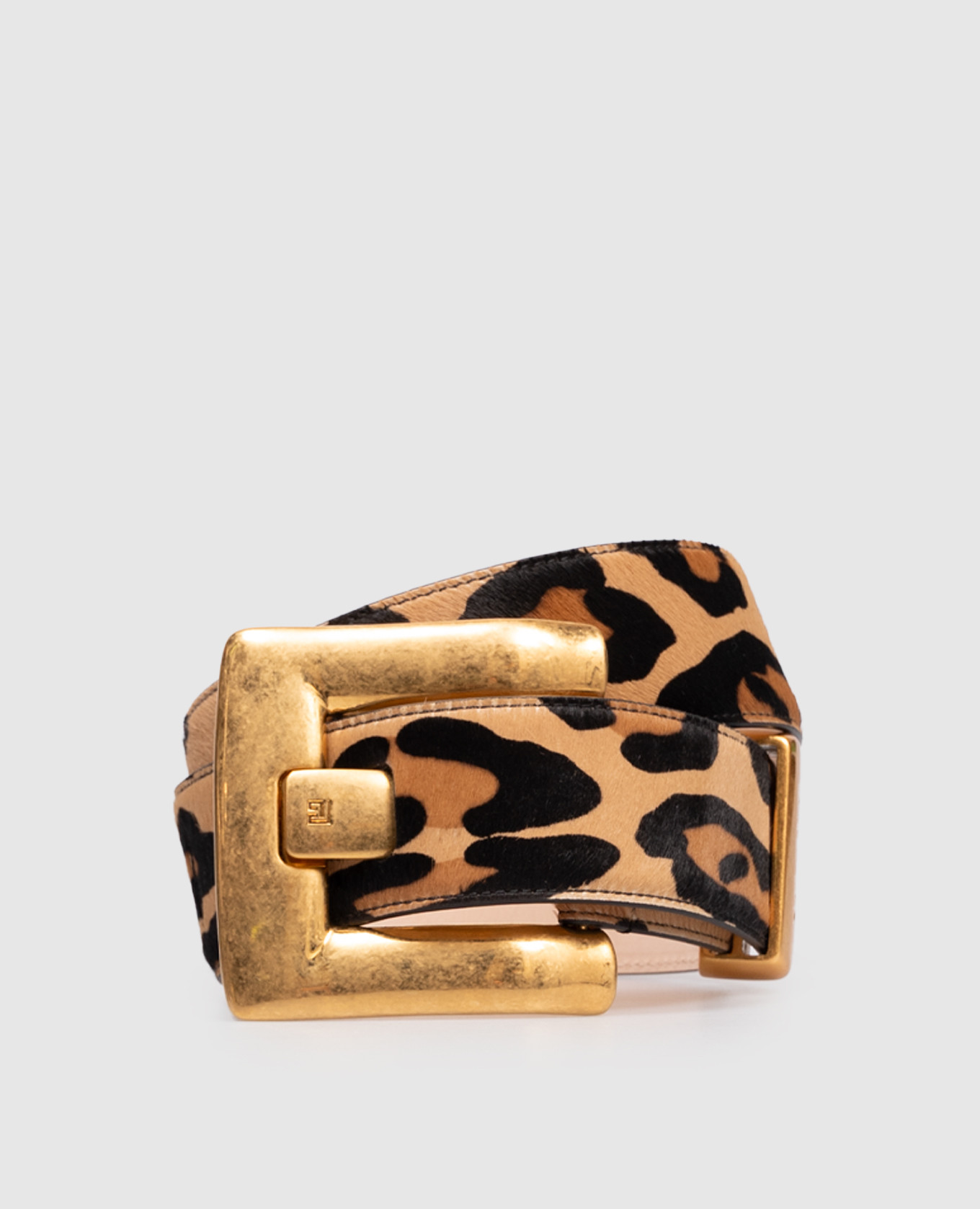 

Anthem animal print leather belt Balmain, Beige