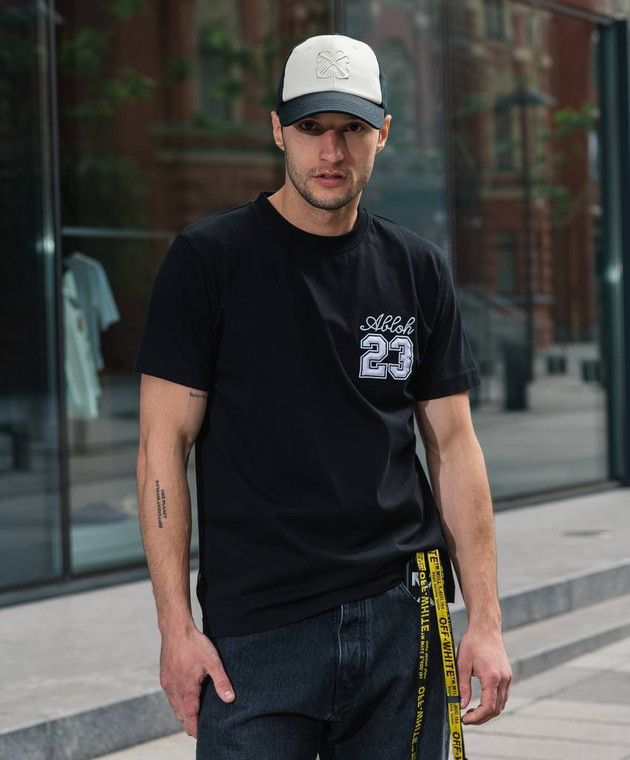 Tシャツ・カットソー Off-White OMAA027S24JER005 23 LOGO SLIM S/S T-shirt Off-White 23 logo slim t-shirt - White - Men