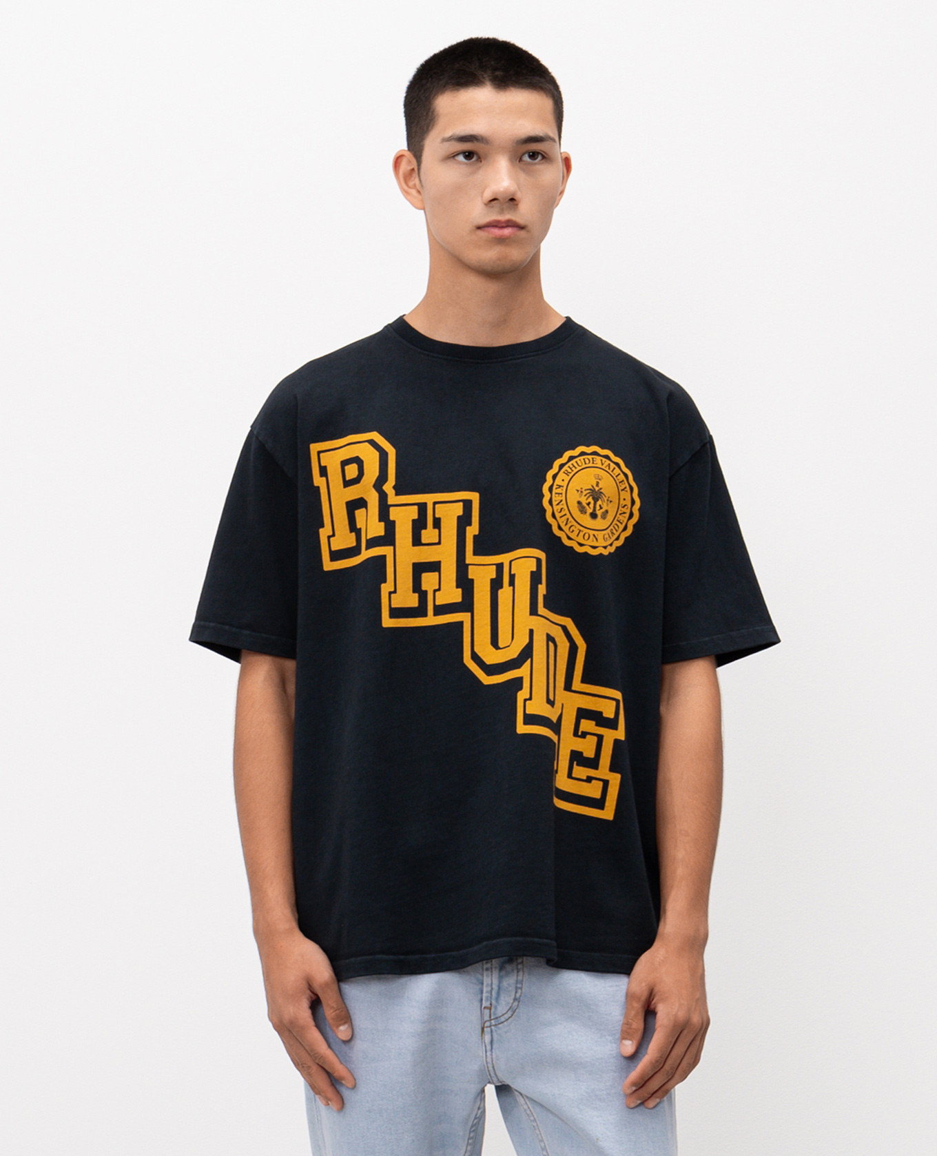 

Black T-shirt with contrast logo print Rhude