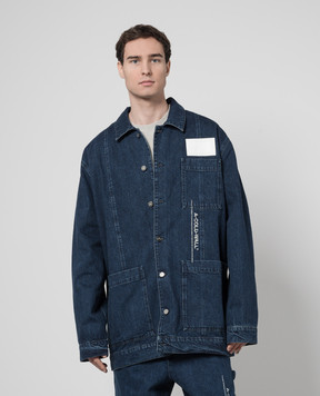 A Cold Wall Blue denim jacket with logo ACWMH056