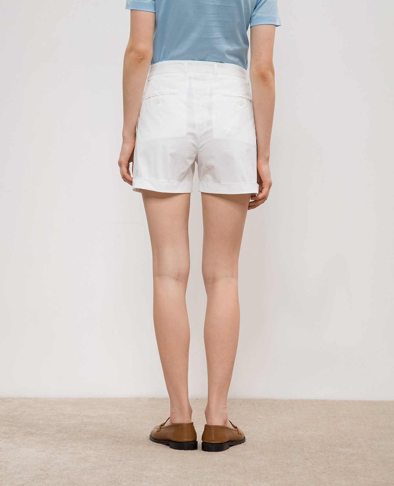 

White shorts with lapels Enrico Mandelli