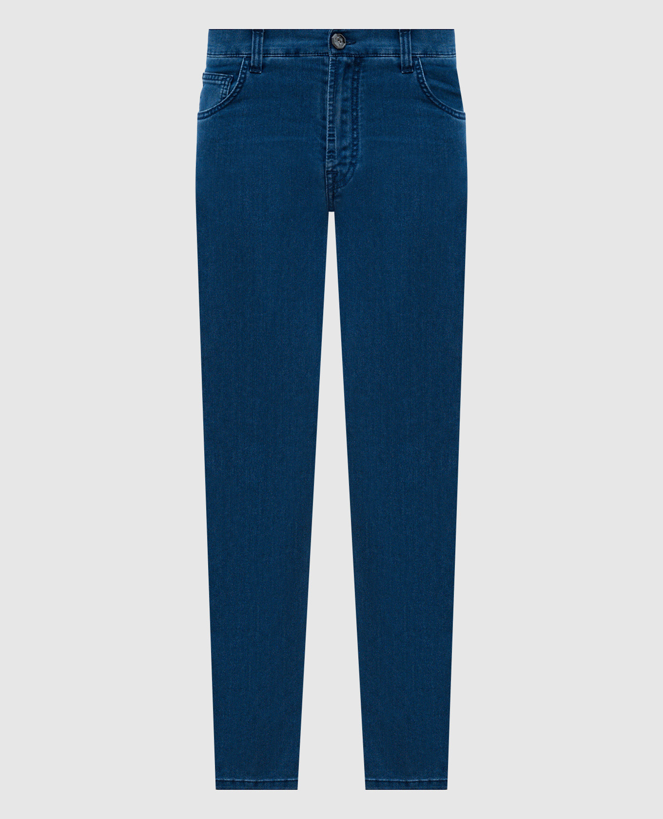 Blue jeans with logo Stefano Ricci
