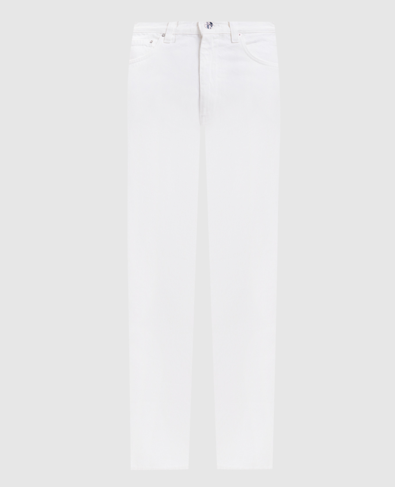 

White jeans with logo patch Toteme