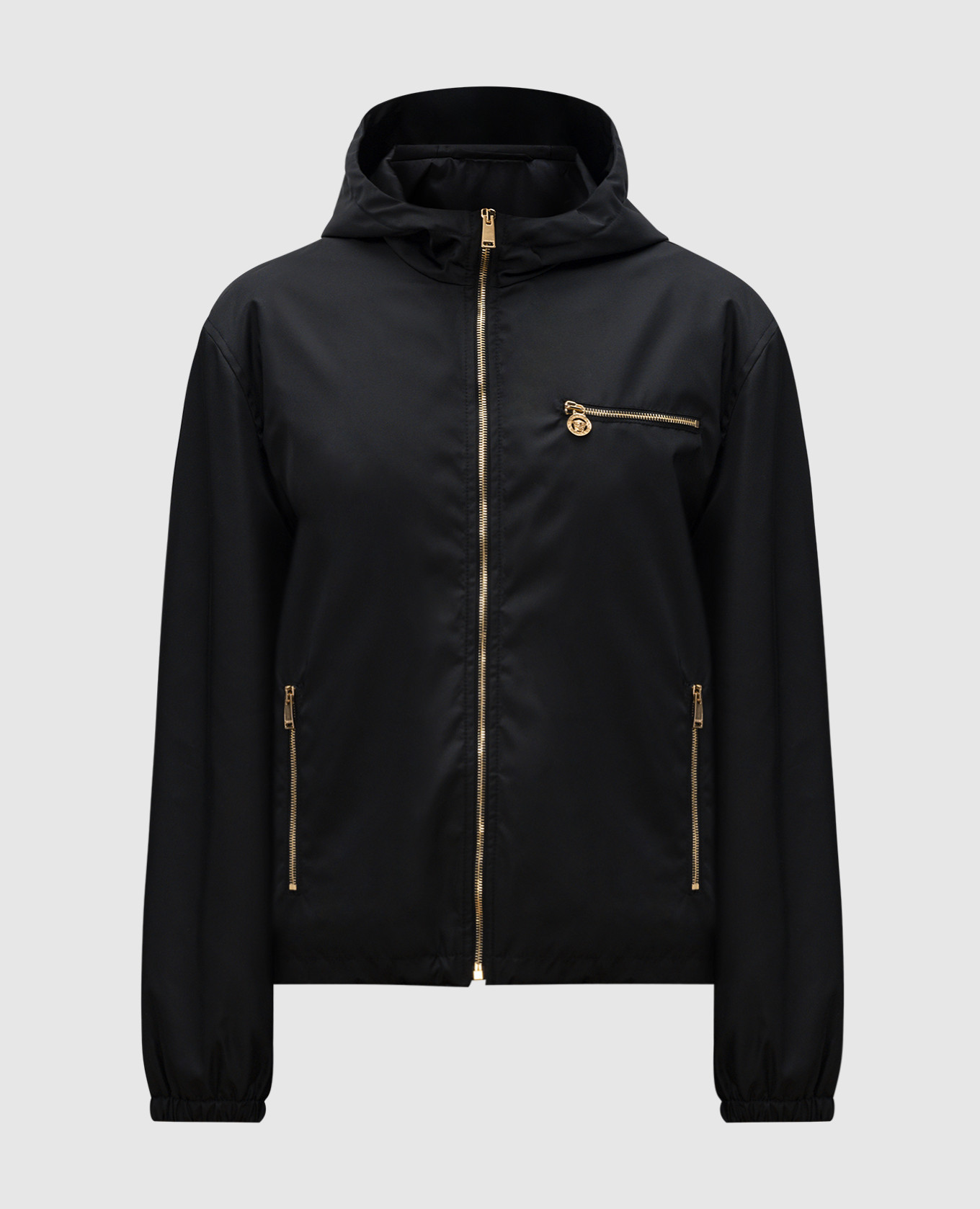 Black jacket with branded pullovers Versace