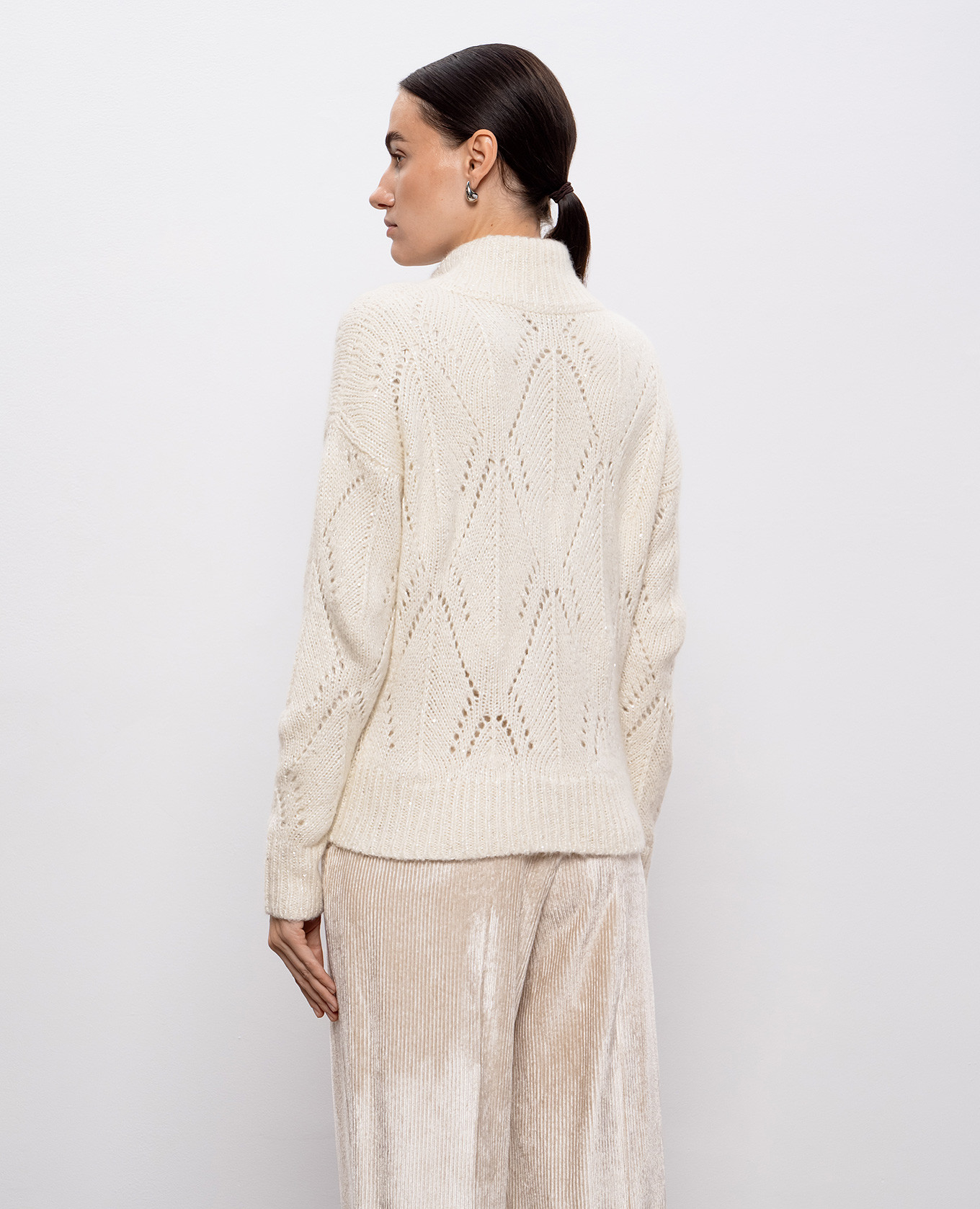 

White alpaca wool cardigan Peserico