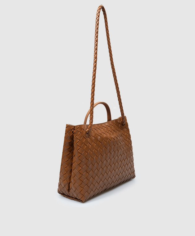 Bottega Veneta - Andiamo woven brown leather bag 766016VCPP12598