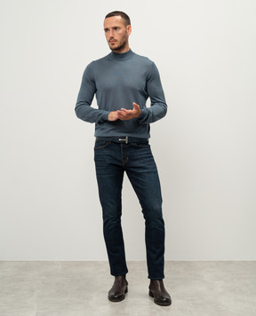 Tom Ford Blue jumper made of cashmere and silk KML002YMK005S23