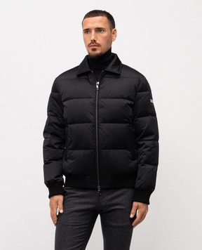 Be Florence Black down jacket with logo BE24M4