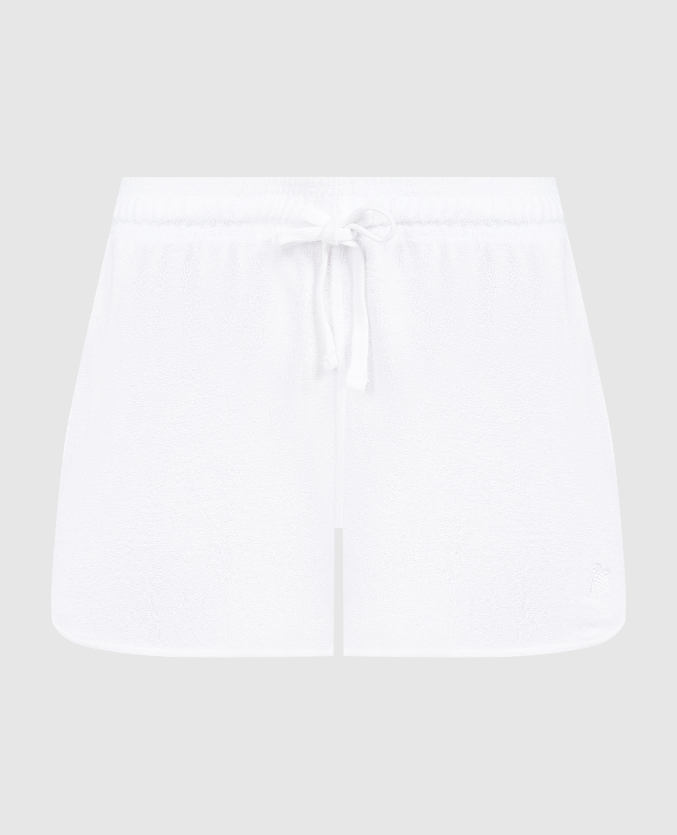 White shorts fauna with embroidery vilebrequin