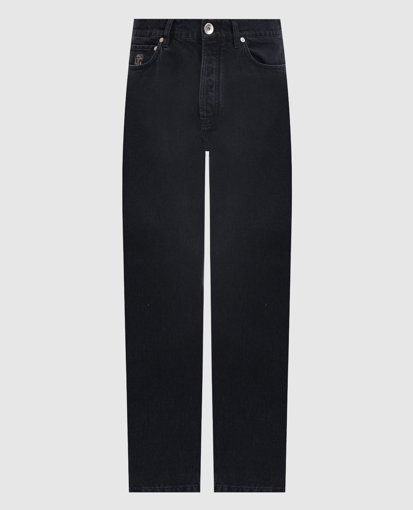 

Black jeans with logo emblem embroidery Brunello Cucinelli
