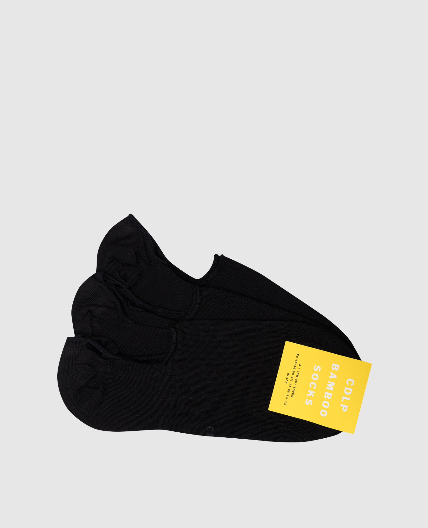 

Black socks with footprints and logo CDLP