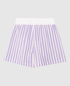 Brunello Cucinelli Children's shorts with striped silk BH757P050A