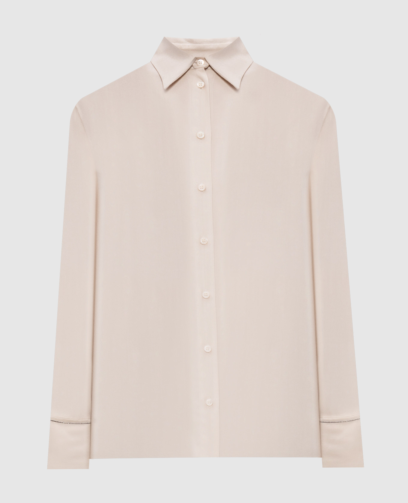 

Beige wool blouse with monil chain Peserico