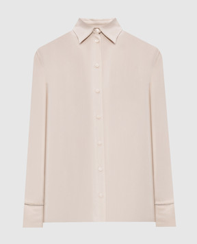 Peserico Beige wool blouse with monil chain A0664402776