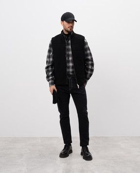 Cashmere&Whiskey Black double-sided vest made of cashmere GM0091340477