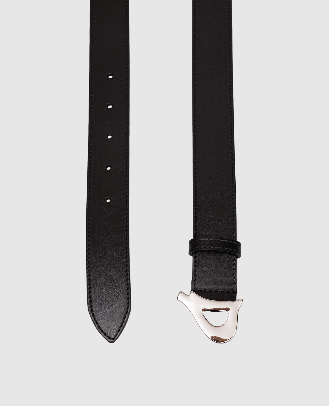

Black leather belt with logo Dondup