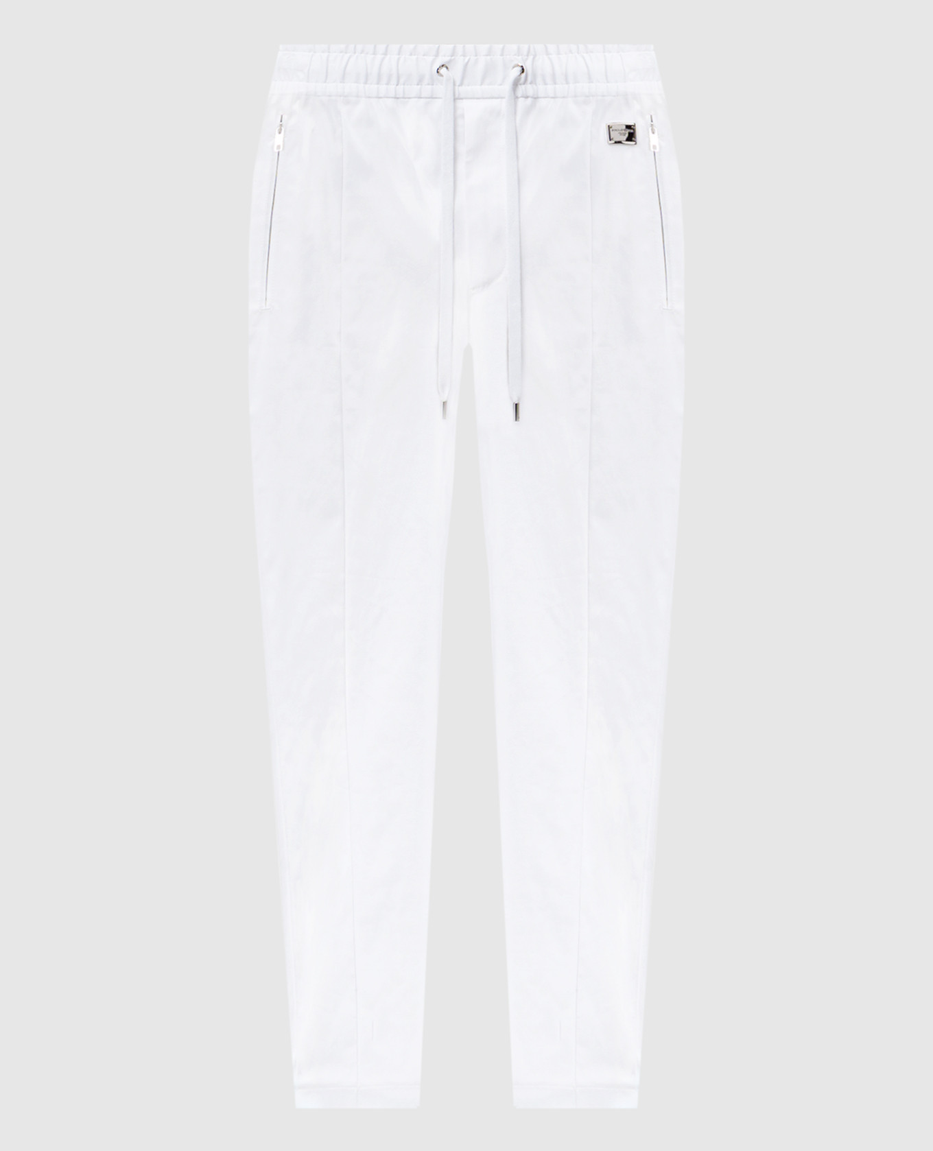 

White pants with logo Dolce&Gabbana