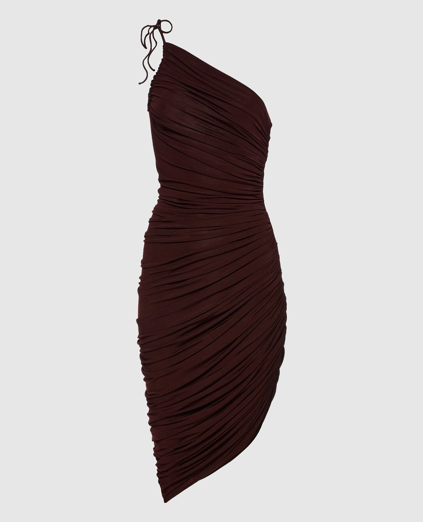 

Burgundy one-shoulder dress with drapery Magda Butrym