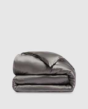 Dore & Rose Grey silk duvet cover with shiny texture DUVETCOVER180