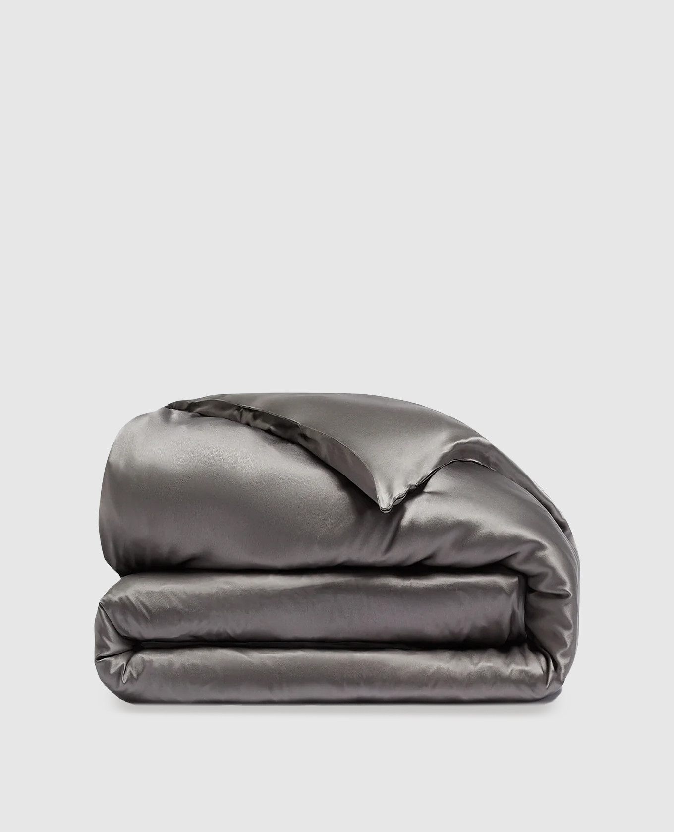 

Grey silk duvet cover with shiny texture Dore & Rose